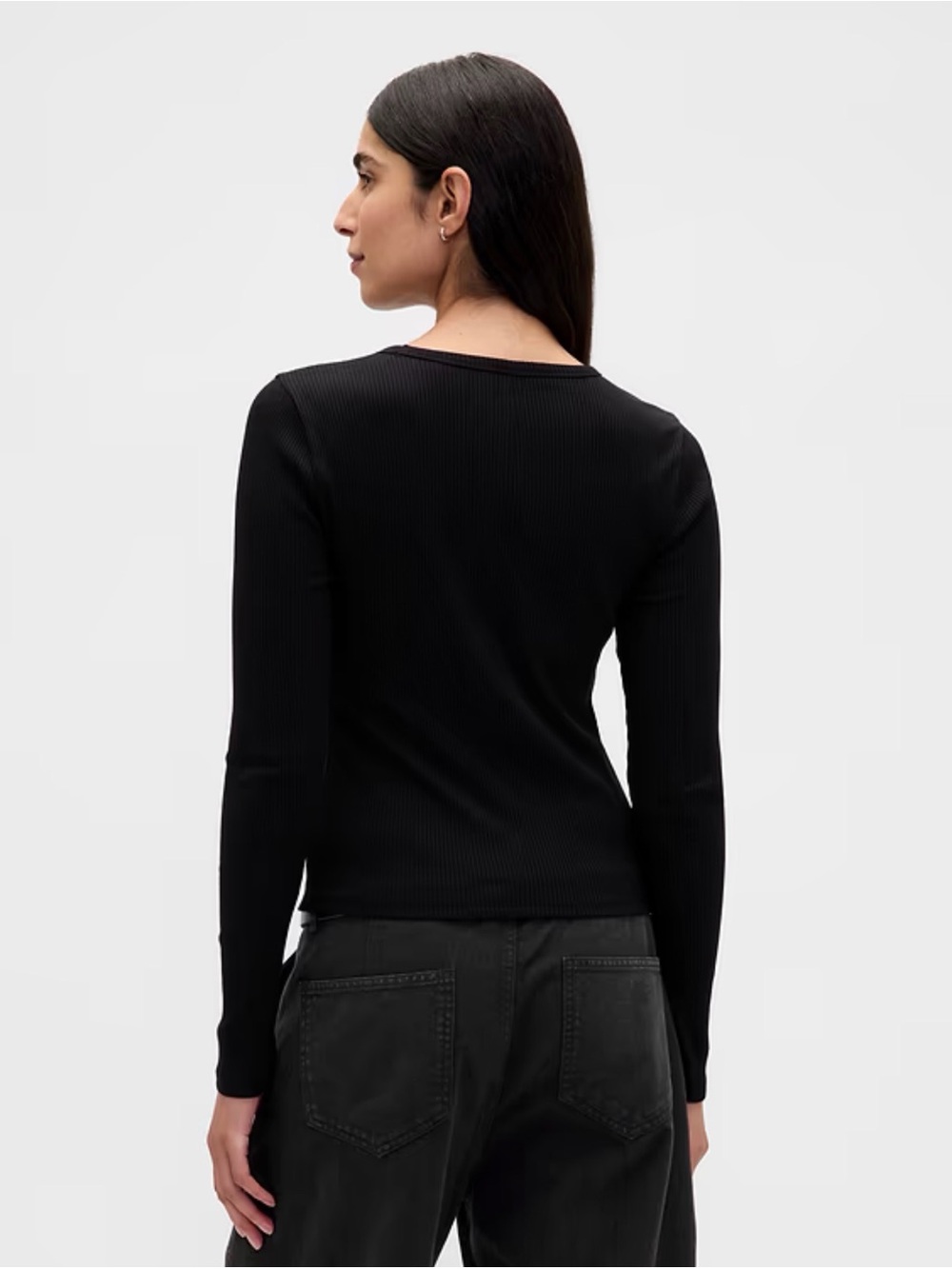 Modern Compact Rib Crop T-Shirt - Picture 2 of 6